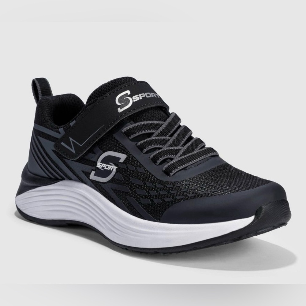 NWT boys black Velcro Skechers s sport sneakers black size 13